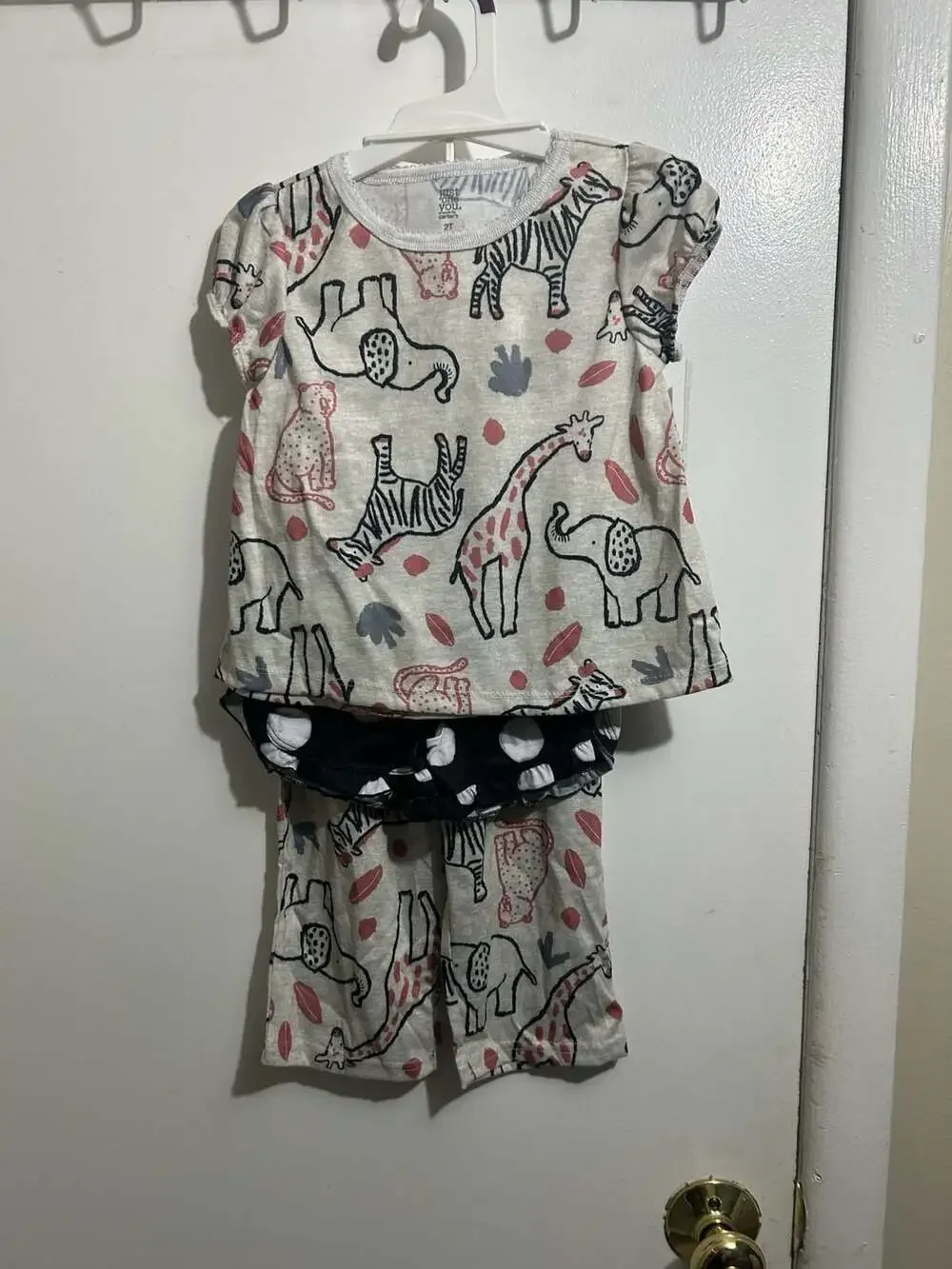 Just One You Made by Carter's Toddler Girls 3-Piece Animal Print Pajama Set